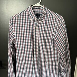 J. Crew Men's Plaid Button-Down Shirt - Purple, Navy, White